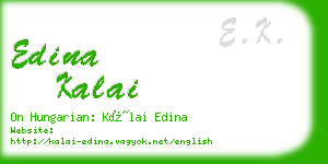 edina kalai business card